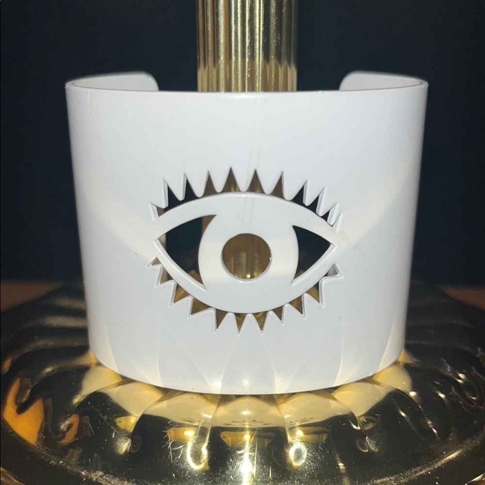 Festival Boho Evil Eye Cutout Cuff Bangle Bracelet